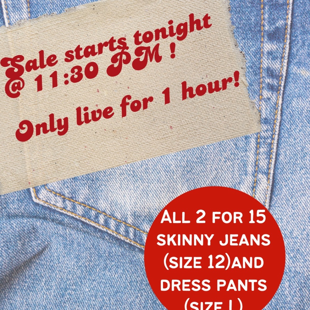 UNLISTED 2 for 15 (size 12 and L!)